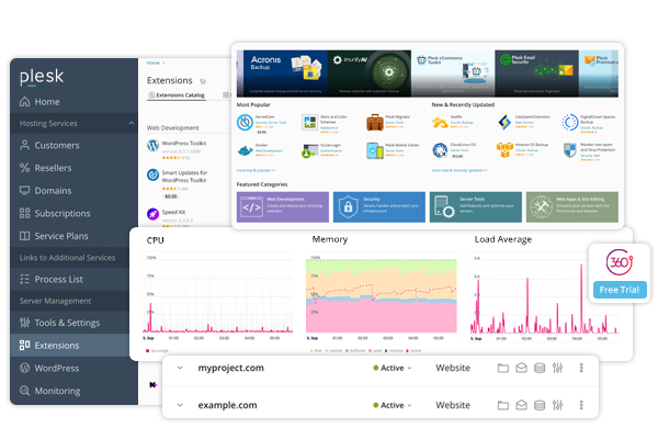 Plesk Control Panel Interface